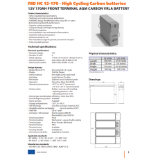 Аккумуляторная батарея RID 170Ah 12V (RID HC 12-170)