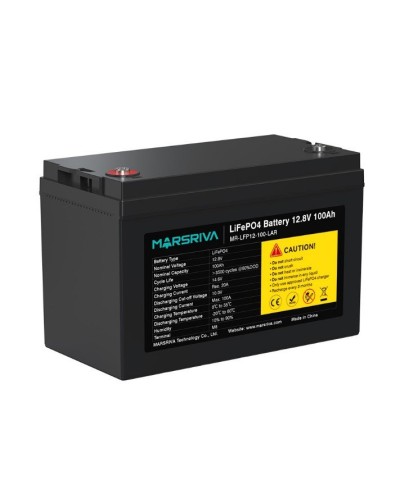 Акумуляторна батарея Marsriva 12.8V 100Ah LiFePO4 (MR-LFP12-100-LAR)