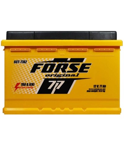 Автомобільний акумулятор FORSE 77Ah 760A R+ (0)