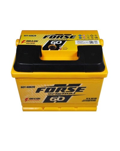 Автомобільний акумулятор FORSE 60Ah 600A R+ (0)
