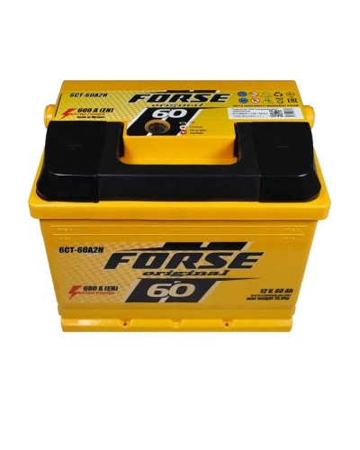 Автомобільний акумулятор FORSE 60Ah 600A L+ (1)